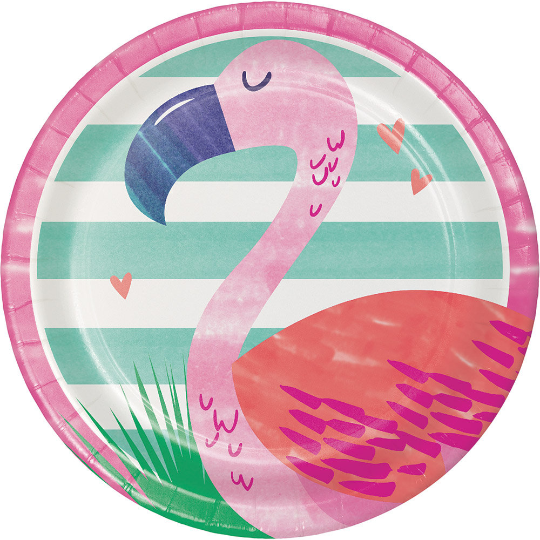 Tropical Flamingo Party Plate  7   8 Count Online now