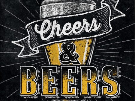 Beers and Cheers - Beverage Napkins -16 Count -2 Ply For Sale