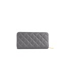 Gunas New York Uptown Quilted Grey Zip Wallet For Discount