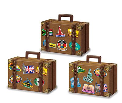 Luggage Favor Boxes - 3 Count Sale