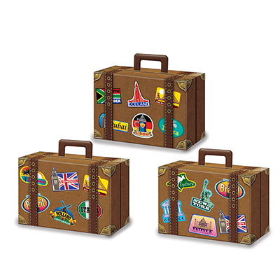 Luggage Favor Boxes - 3 Count Sale