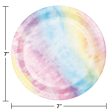 Tie Dye Party Dessert Plate Fashion