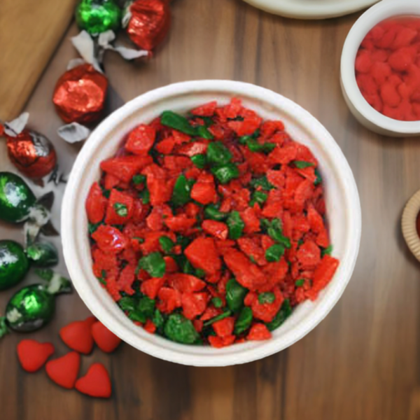 Red and Green Peppermint Crunch 10lb Case on Sale