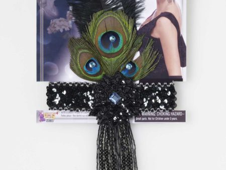 Deluxe Roaring 20 s Peacock Flapper Headband Discount