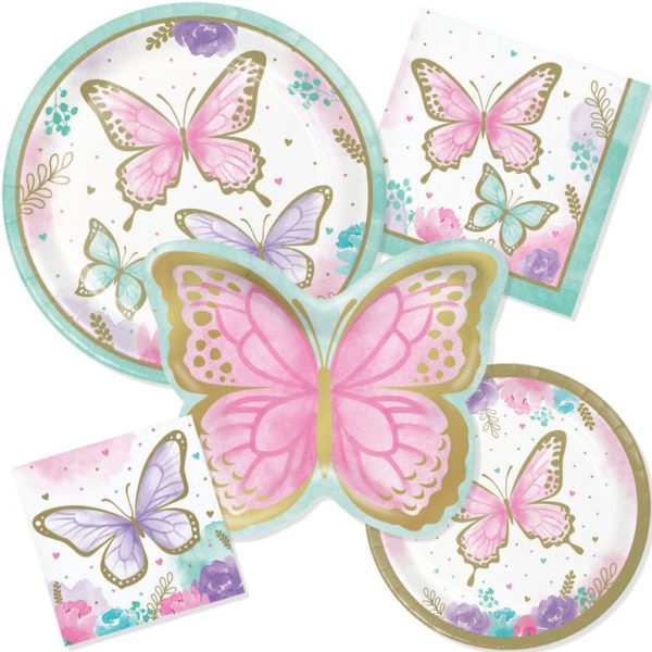 Butterfly Shimmer Butterfly Shaped Plates Hot on Sale