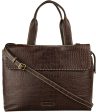 Hidesign Women s Leather Laptop Briefcase Work Bag Brown Online now