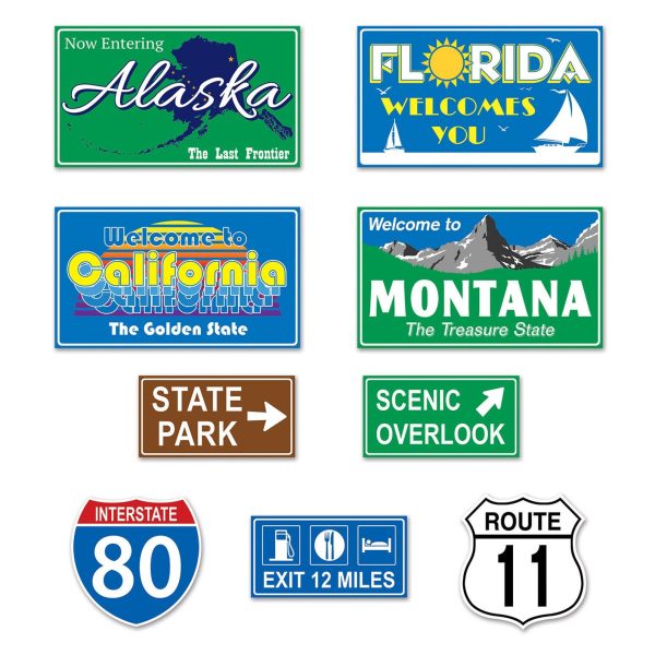 Travel America Road Sign Cutouts Sale