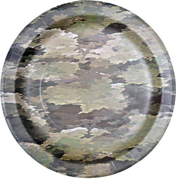 Military Camouflage Plates  8 Count Heavyweight  9  Dinner Plates Hot on Sale