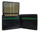 Hidesign Dylan 05 Leather Multi-Compartment Trifold Wallet Black For Cheap