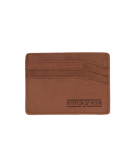 STITCH & HIDE LEATHER ALFRED CARDHOLDER CAFE BROWN Supply