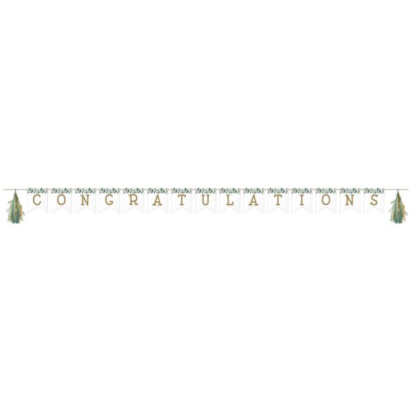 Eucalyptus Greens Congratulations Banner Discount