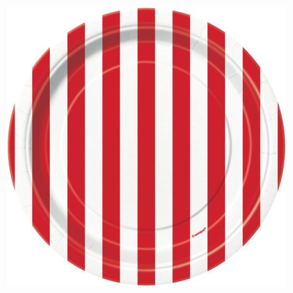 Circus Party Striped Plates on Sale