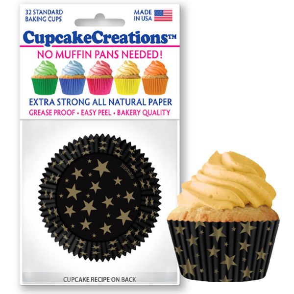 Gold Star Cupcake Liners 32 Pack Discount