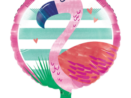 Tropical Flamingo Mylar Balloon  18  on Sale