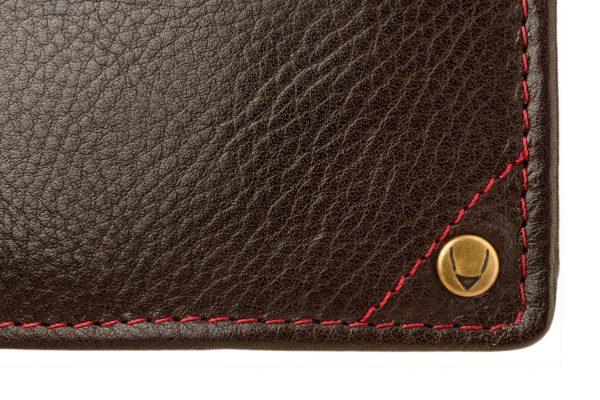 Hidesign Angle Stitch Leather Multi-Compartment Leather Wallet Brown Online Hot Sale