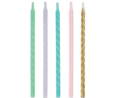 Pastel Slim Spiral Candles For Sale