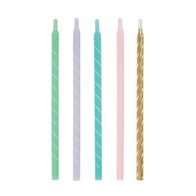 Pastel Slim Spiral Candles For Sale