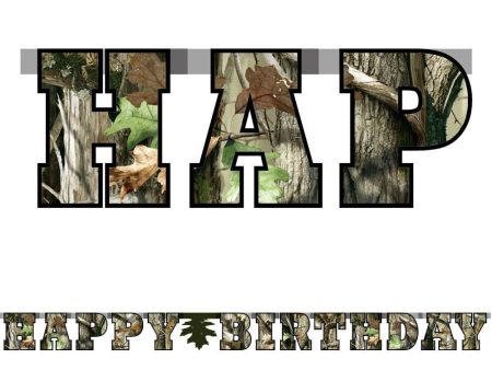 Next Camo Deer Birthday Banner For Sale