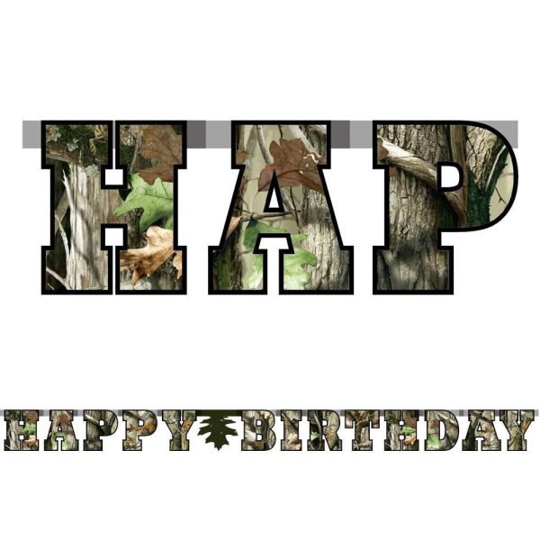 Next Camo Deer Birthday Banner For Sale