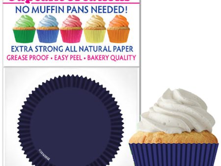 Navy Cupcake Liners 32 CT For Discount