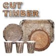 Rustic Cut Timber 7  Salad Plates  8 Count Discount