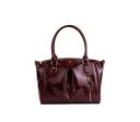 Gunas New York Madison Burgundy Croc Vegan Shoulder Bag For Sale