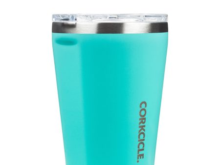 Corkcicle Classic Tumbler Insulated Stainless Steel Coffee Tea Cup Turquoise Blue For Sale