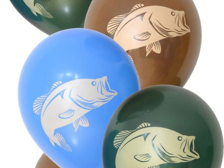 Bass Fishing Latex Balloons 6 Pack Online Hot Sale