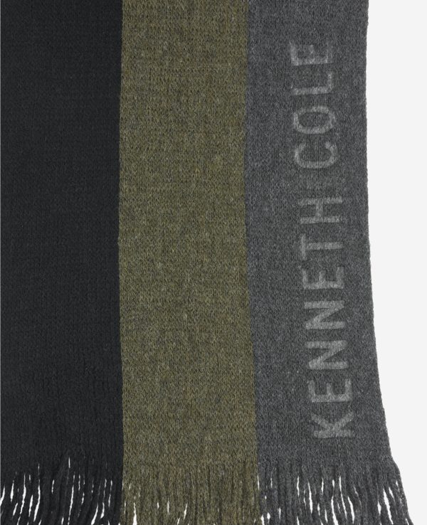 Striped Scarf with Sherpa-Lined Beanie Set For Cheap