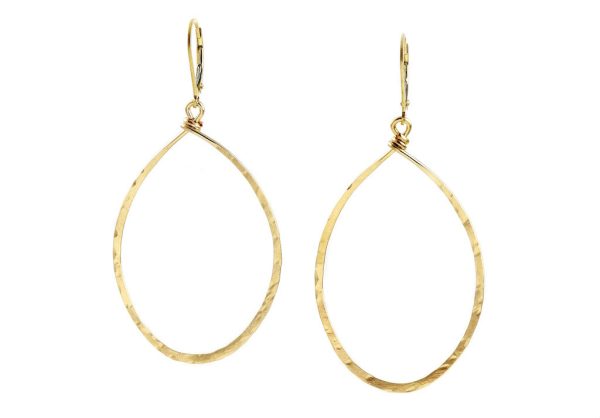 Agapantha Hanna Hammered Hoops Med Gold, Rose Gold & Silver Fashion