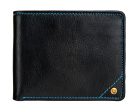 Hidesign Angle Stitch Leather Multi-Compartment Leather Wallet Black Fashion