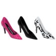 Sexy Pink & Black High Heel Cake Toppers 12 per pack For Cheap