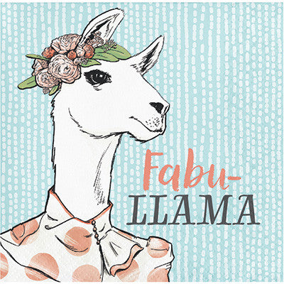 Dapper Llama - Fabu-Llama Dessert Napkins - 24 Count Online