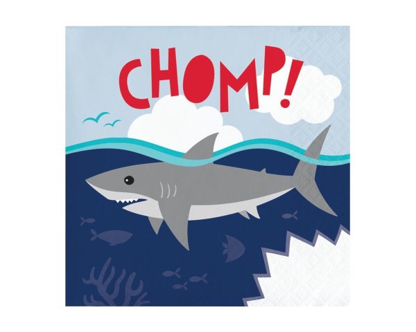 Shark Party Beverage Napkins on Sale