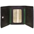 Hidesign Dylan Compact Trifold Leather Wallet with ID Window Black Online now