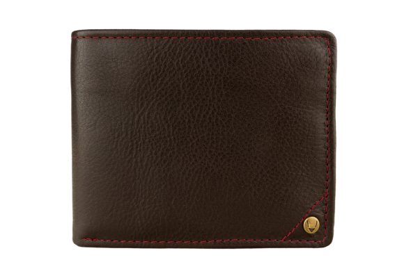 Hidesign Angle Stitch Leather Multi-Compartment Leather Wallet Brown Online Hot Sale