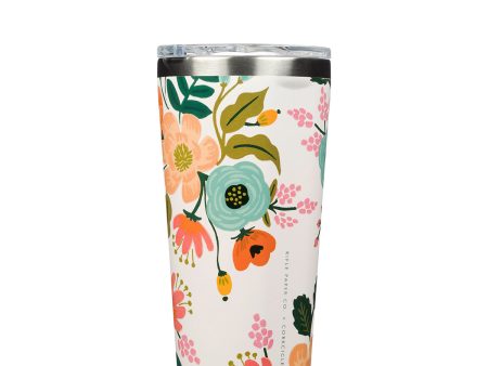 Corkcicle Rifle Paper Tumbler Insulated Stainless Steel Coffee Cup Cream Lively Floral on Sale