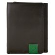 Hidesign Dylan Compact Trifold Leather Wallet with ID Window Black Online now