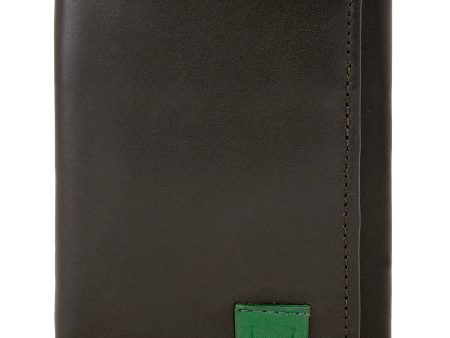 Hidesign Dylan Compact Trifold Leather Wallet with ID Window Black Online now