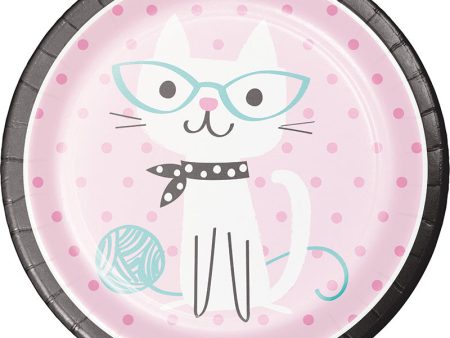 Purr Fect Party - Luncheon Plates  9 inch 8 Count Online Sale