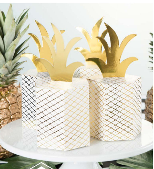 Pineapple Treat Boxes  4 Count For Discount