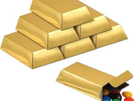 Foil Gold Bar - Favor Boxes  12 Pieces For Sale