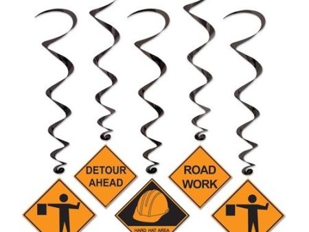 Construction Whirls - Hanging Decorations  5 Count Online