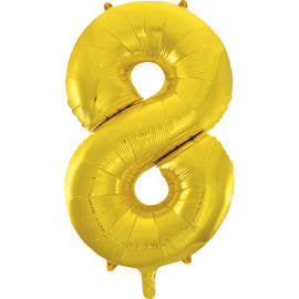 34  Gold Number Balloon - 8 For Sale