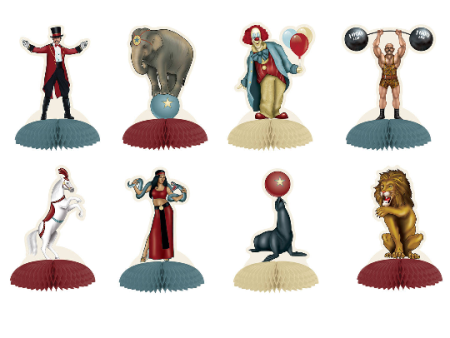 Vintage Circus Mini Centerpieces - 8 Pieces Online Sale