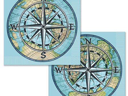 Bon Voyage Compass Luncheon Napkins Online Hot Sale