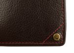 Hidesign Angle Stitch Leather Slim Bifold Wallet Brown Online