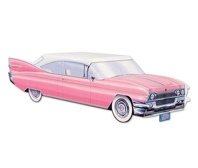 50 s Cruising  Car Centerpiece   Pink Cadillac Cheap