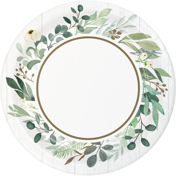 Eucalyptus Greens Dessert Plate Hot on Sale