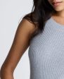 Ribbed Metallic Halter Sweater For Discount